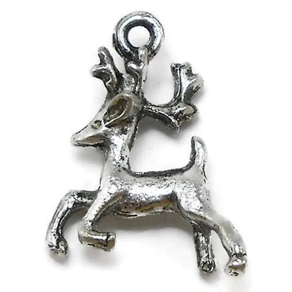 6pcs‎ Deer Charms reindeer christmas, jewelry making supplies
